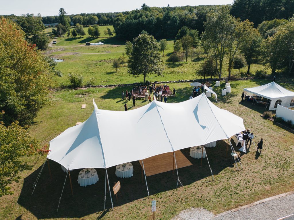 Wedding tent from above