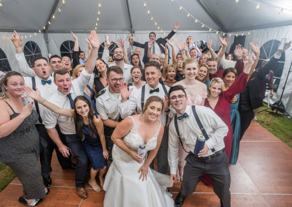 outdoor tented wedding