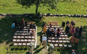 outdoor wedding set up
