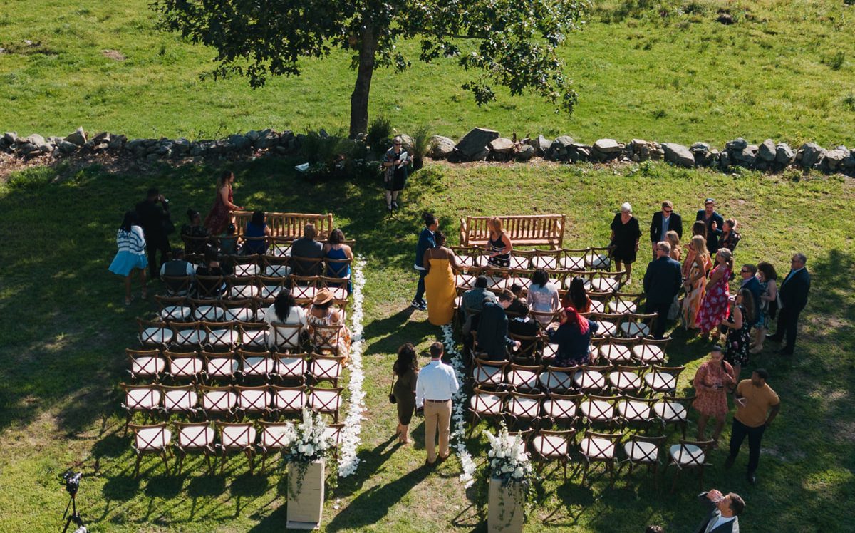 outdoor wedding set up