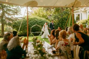 outdoor wedding by Baystate Tent