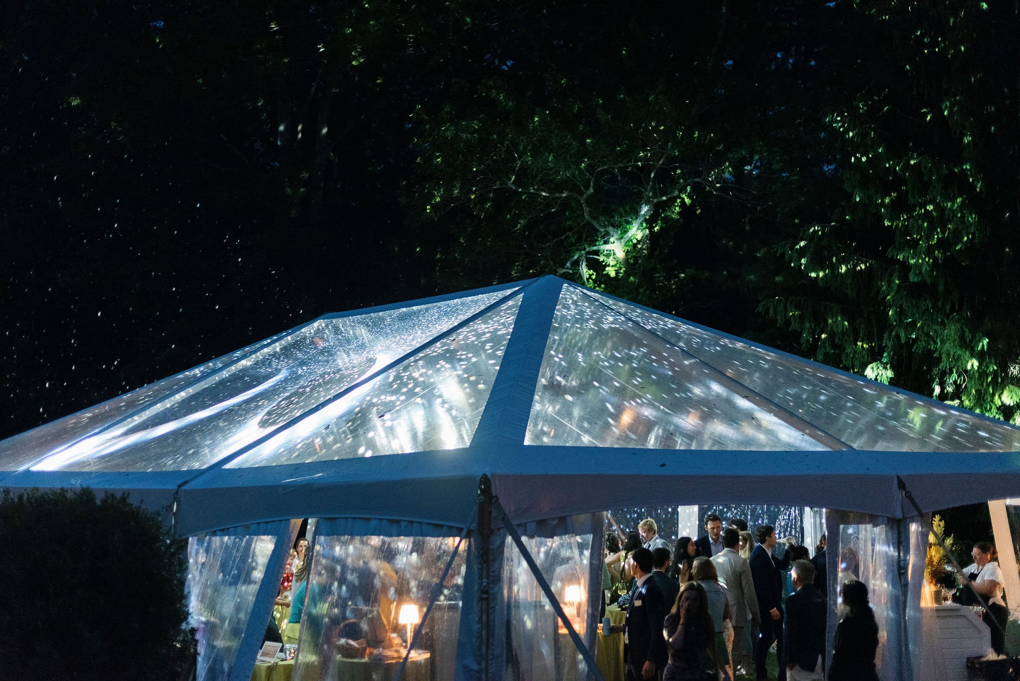 Clear-top wedding tent rental by Baystate Tent & Party in Massachusetts