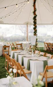 outdoor tented wedding
