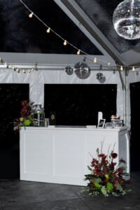 engagement party tent baystate tent white bar