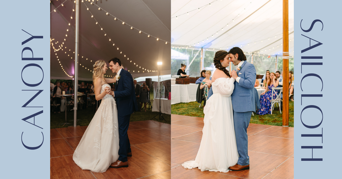 Difference between A sailcloth and canopy tent styles by Baystate Tent & Party
