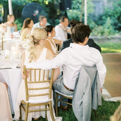 wedding party at table