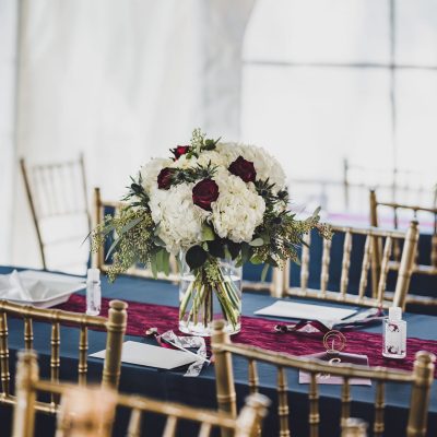 wedding table set up
